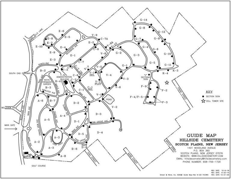 Guide Map of Hillside Cemetery – Hillside Cemetery